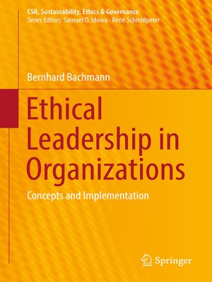 cover image of Ethical Leadership in Organizations
